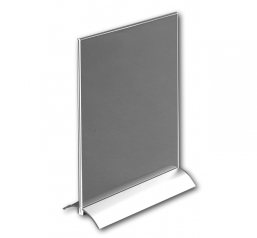 Porte visuel plexi ,socle Alu