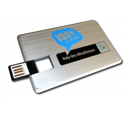Clé USB format carte de visite alu
