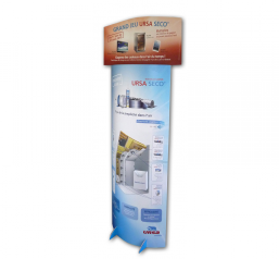 Totem carton avec porte brochures,grand format