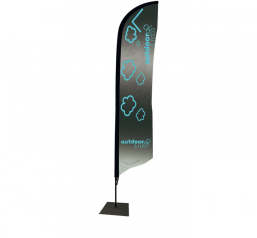 Voile drapeau sur pied